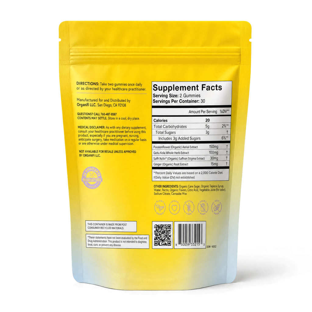 Organifi Happy Drops Sweet Lemon Flavor 60 Gummies