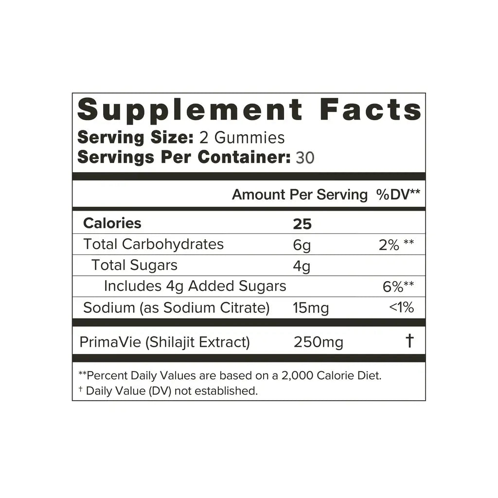 Organifi Shilajit Gummies 60 Count