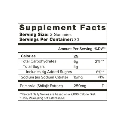Organifi Shilajit Gummies 60 Count